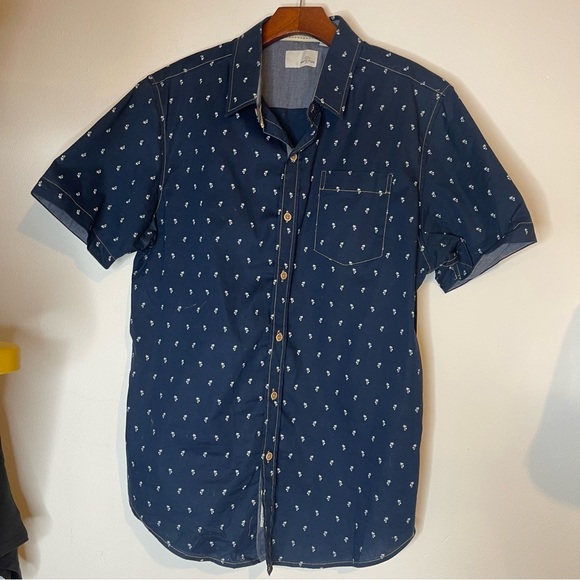 Craft & Flow Other - Craft & Flow Men's Palm Print Short Sleeve Shirt Size L